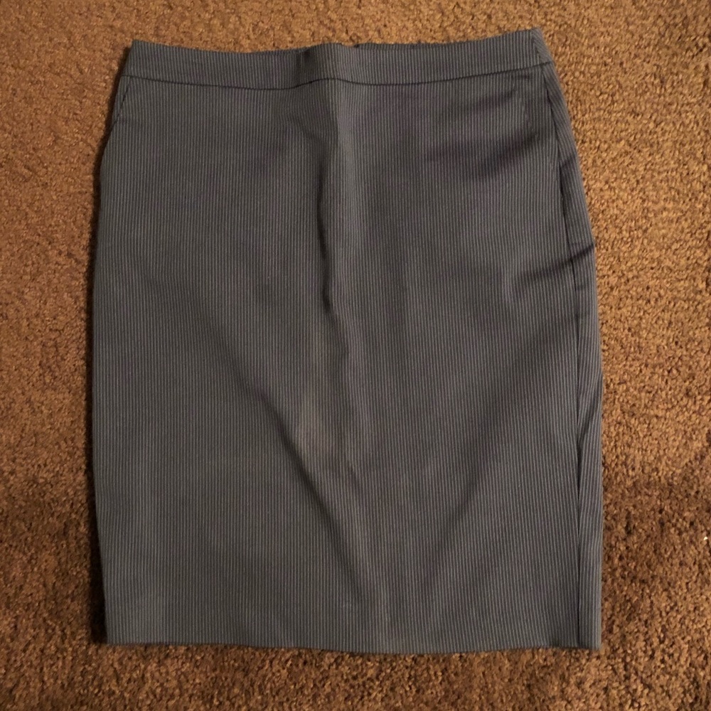 Pinstripe Pencil Skirt